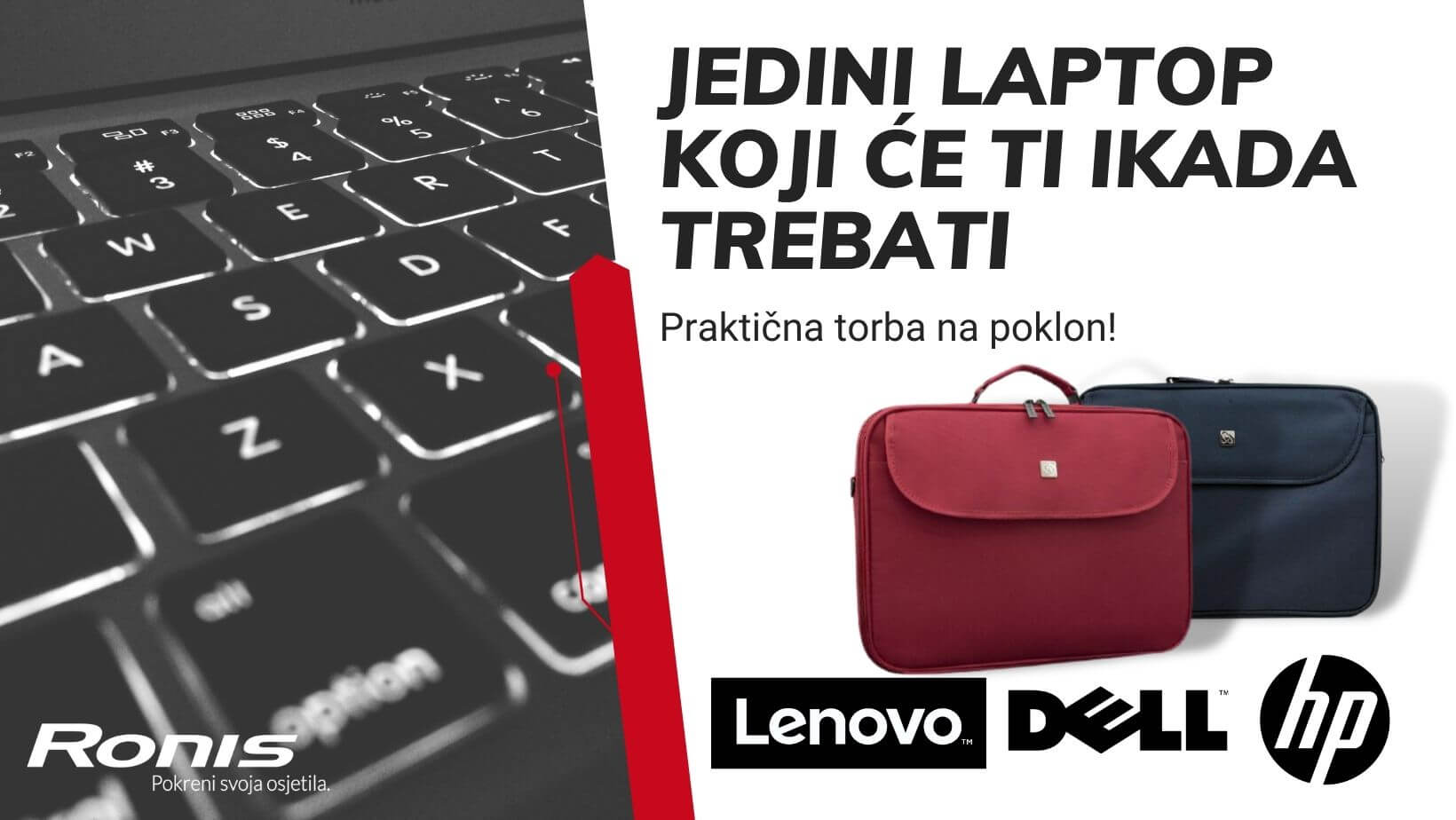 Još nije Božić, ali mi darujemo! 🎁 Uz svaki kupljeni laptop dobivaš torbu na poklon