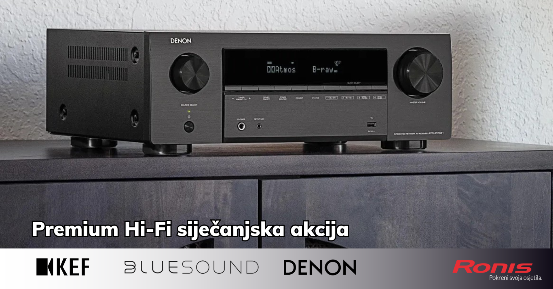 KEF, Bluesound, Denon na akciji: Osiguraj svoj premium Hi-Fi po najboljim cijenama!