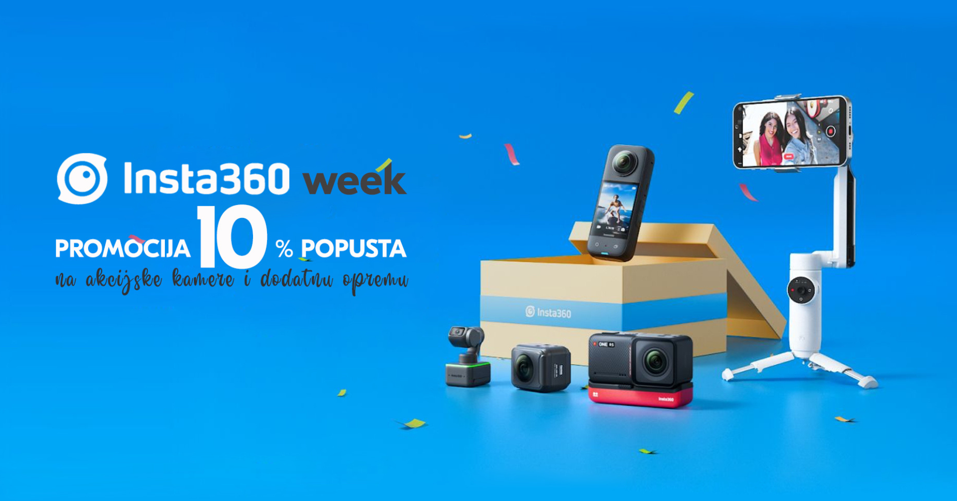 Nabavi odlične akcijske kamere i dodatnu opremu INSTA360 na akciji