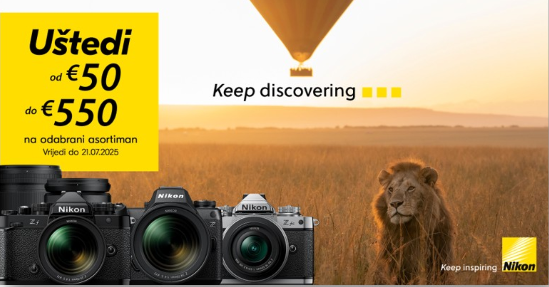 Iskoristi ljeto za uspomene – uz uštede od 50 do 550 € na Nikon opremu!