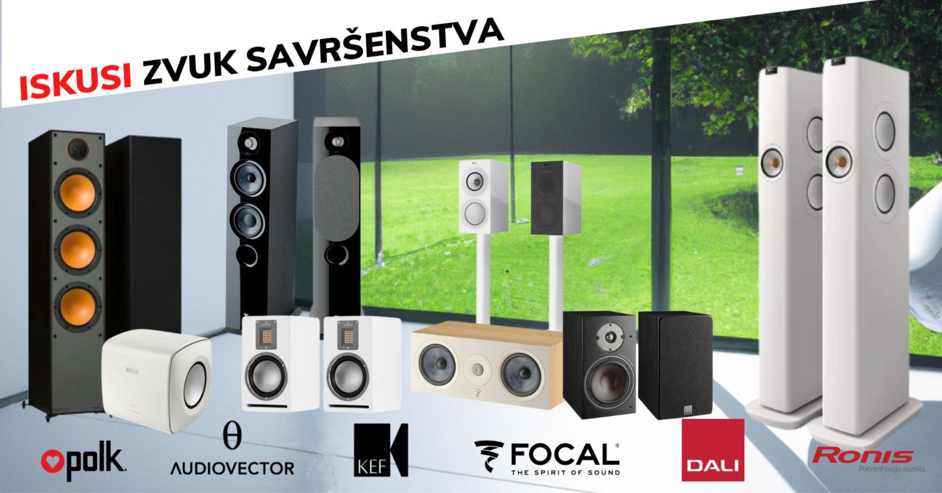 Popusti na Polk, KEF, FOCAL, Dali 🔊 Nabavi Hi-Fi zvučnike za policu ili veće prostorije