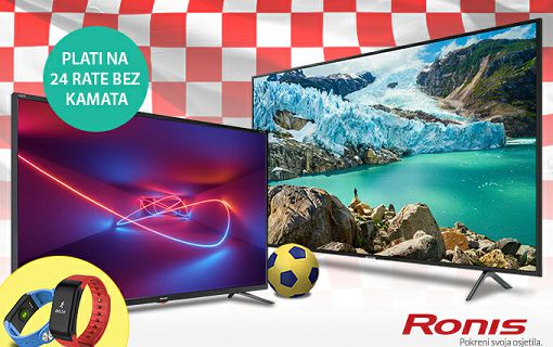 RUKOMETNA TV AKCIJA Kupi televizor, uzmi pametnu narukvicu gratis! Samsung, LG, Sharp, Blaupunkt sniženi do 30% uz plaćanje na 24 rate i poklon!