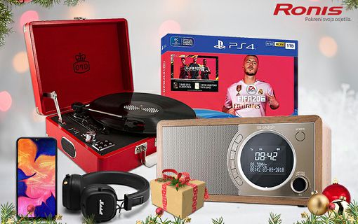 SAVRŠENI POKLONI Mobitel, playstation, slušalice, hifi linija, retro gramofon... Iskoristi posljednju priliku za kupnju najboljeg poklona s božićnim popustom, plati na rate bez kamata!