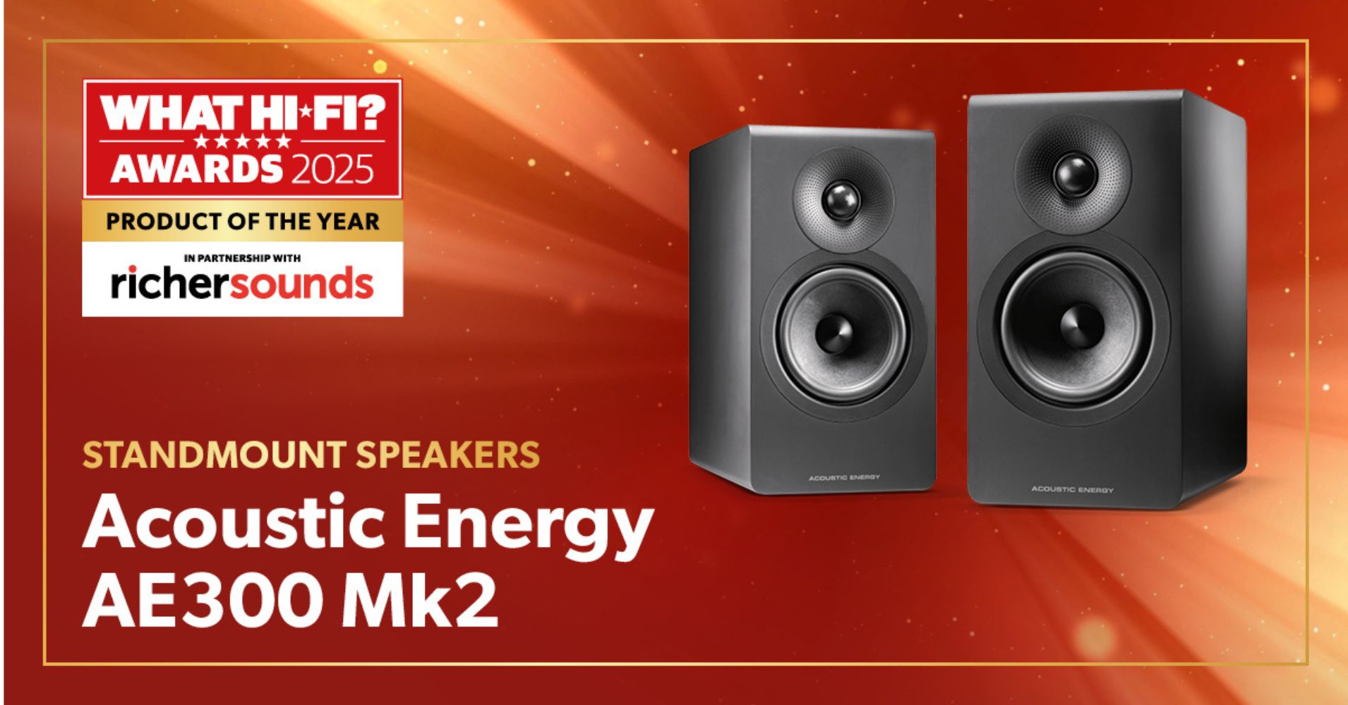 Acoustic Energy AE300 Mk2 proglašen najboljim desktop zvučnikom 2025.