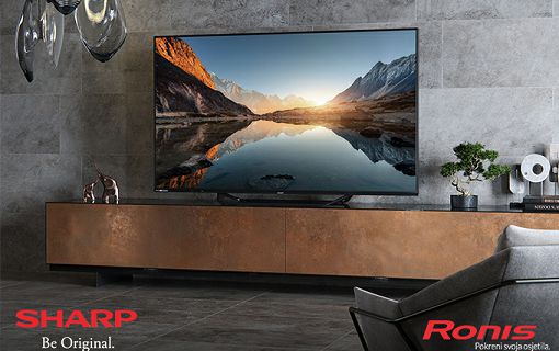 SHARP TELEVIZORI Nabavi sada po super cijeni i plati na 24 rate! Uživaj u omiljenom TV sadržaju uz Harman Kardon zvuk i 5 godina sigurnosti.
