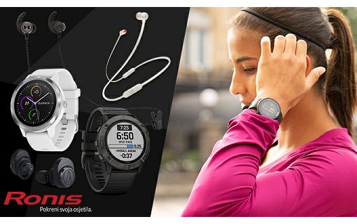 SLUŠALICE I PAMETNI SATOVI Uhvati do 40% popusta na Garmin, Wearfit, JBL, Audio-Technica, Urbanista. Uživaj u pokretu uz novi smartwatch i omiljenu glazbu!