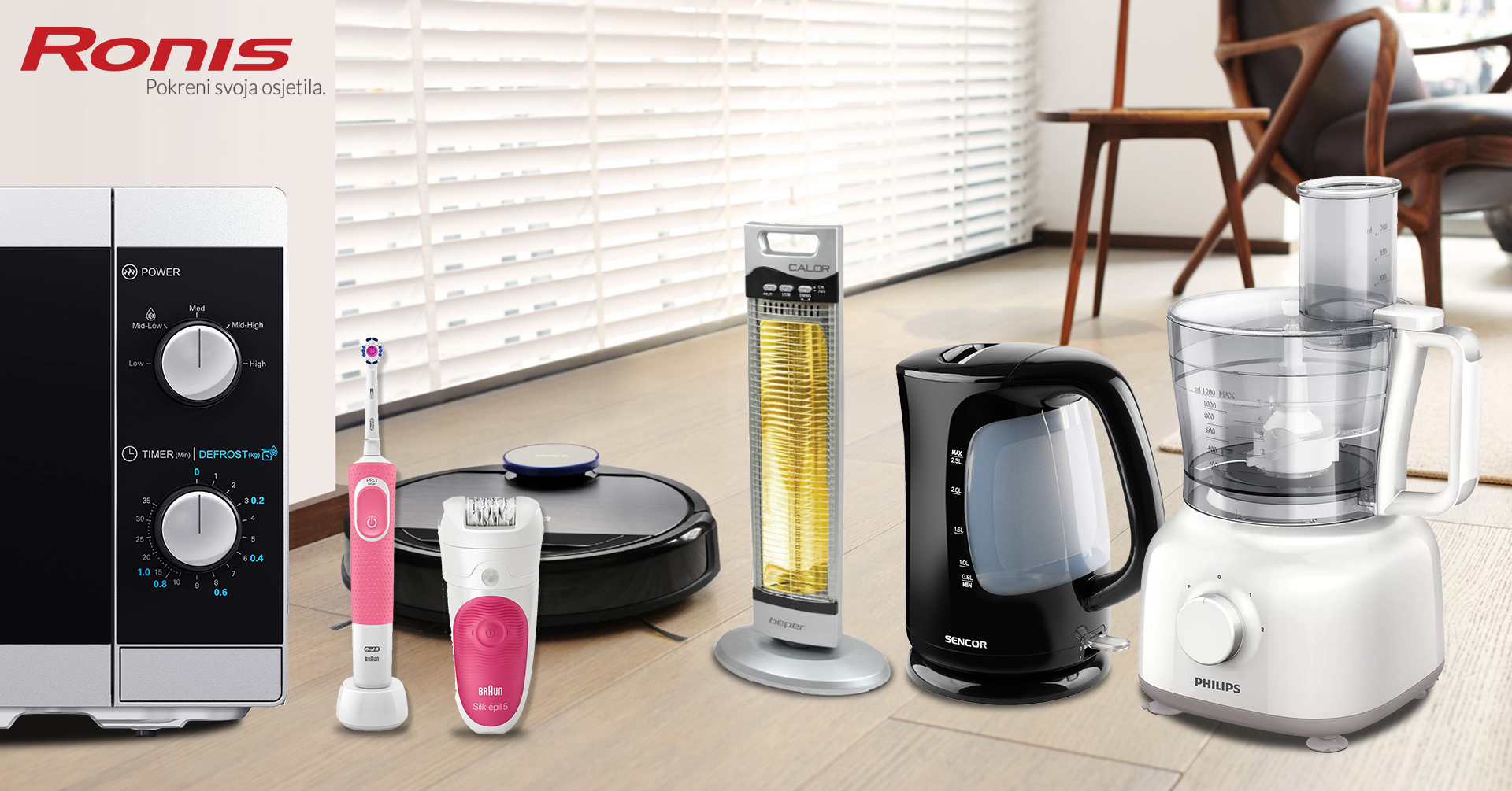 SNIŽENJE MALIH KUĆANSKIH UREĐAJA Uhvati do 36% popusta na Braun, Philips, Ecovacs, Bosch, Tefal, Ele