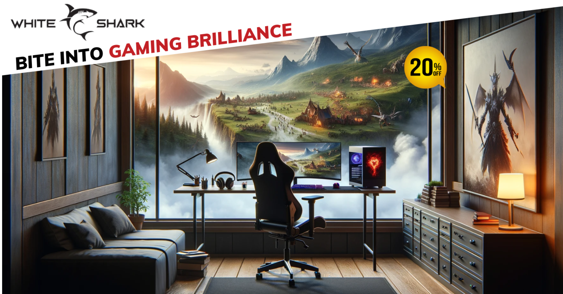 White Shark akcija 🦈 Tipkovnice, miševi, slušalice za gaming. Opremi se za pobjedu!