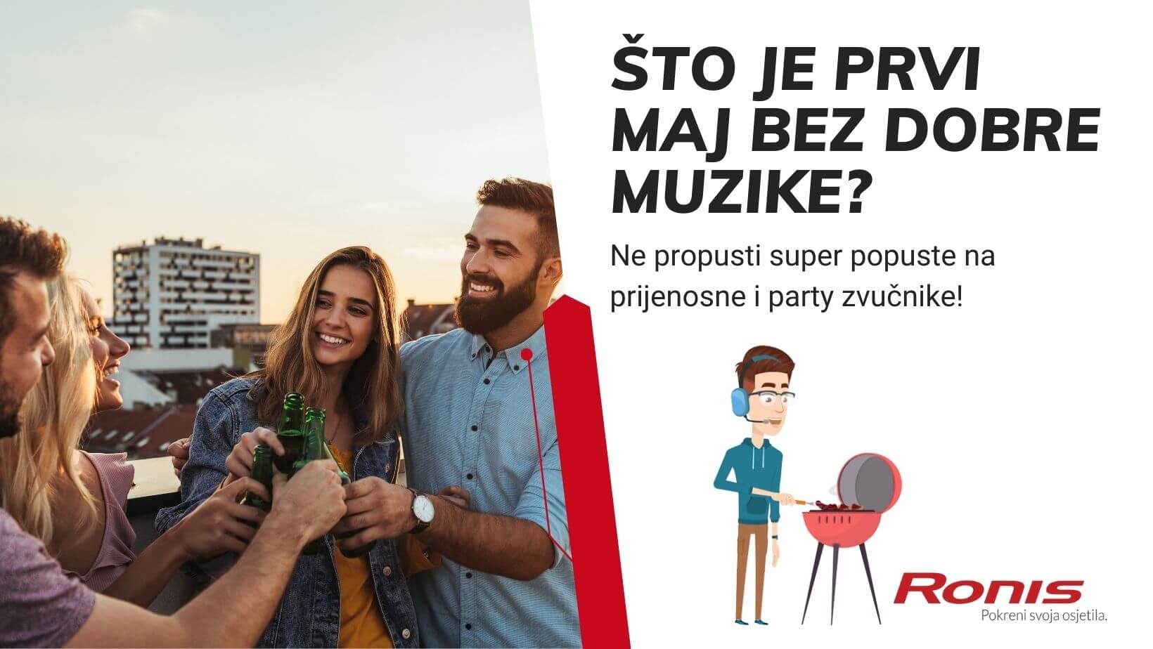 Za Prvi maj samo odmaraj! ☀️ Prijenosni i party zvučnici sada na akciji!