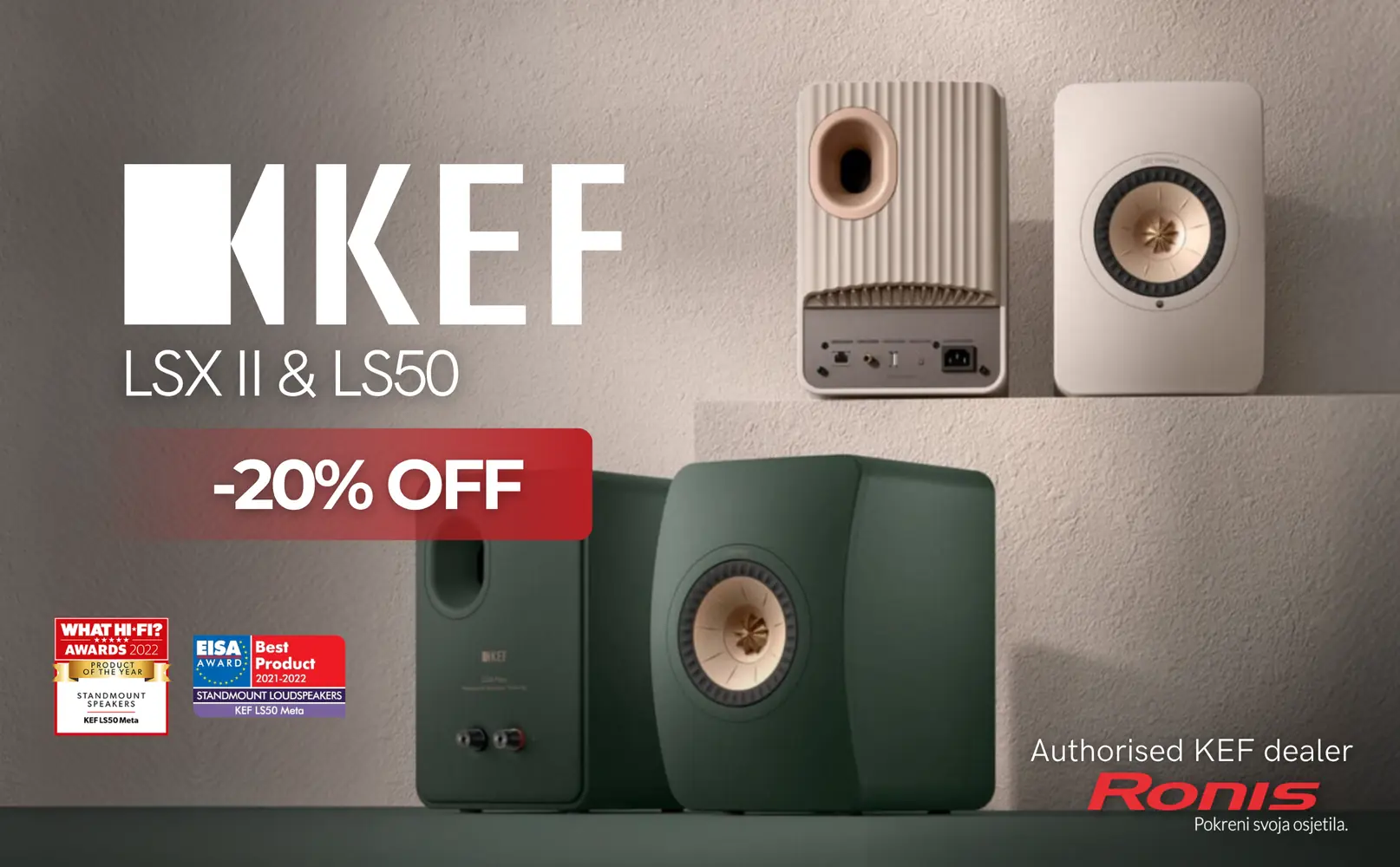 KEF uz -20% popusta!