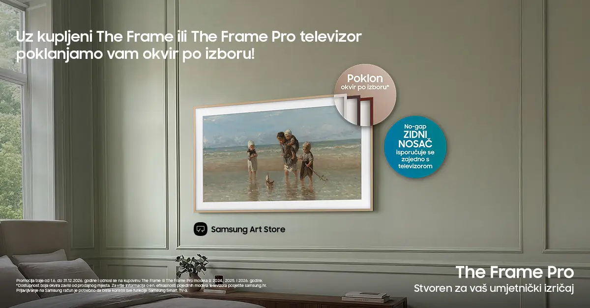 Samsung The Frame uz poklon okvir!